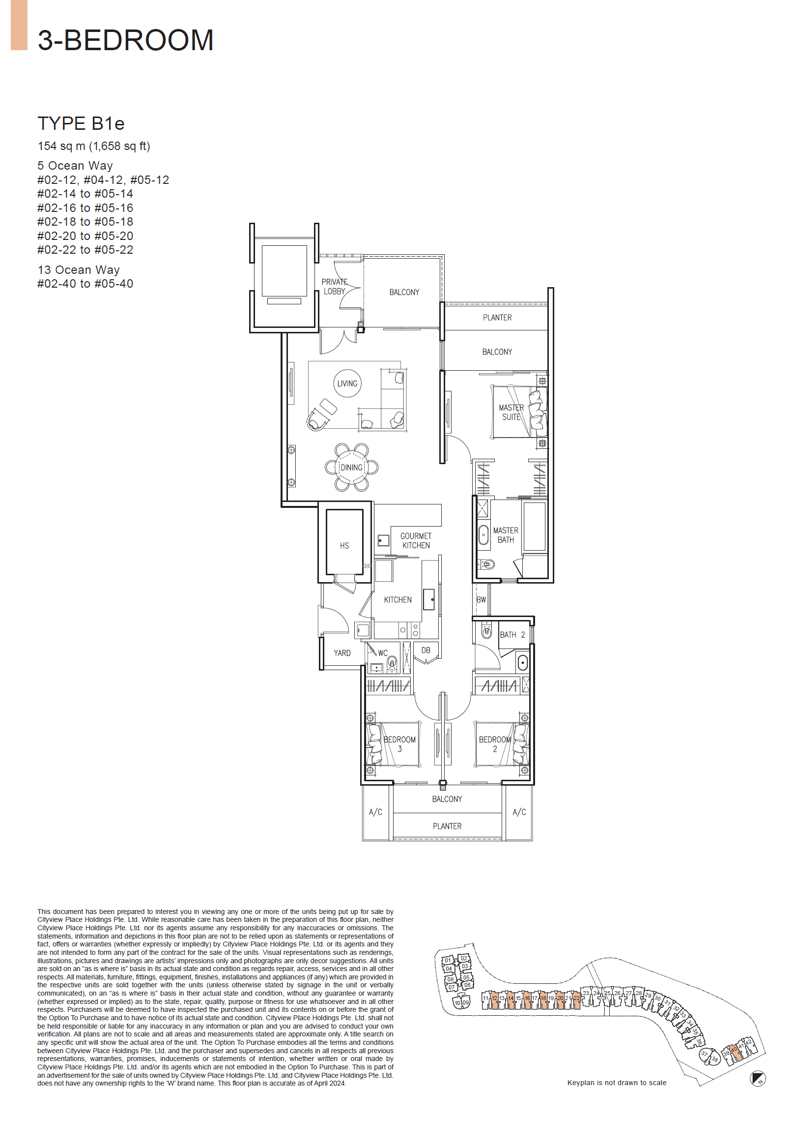 The Residences At W Singapore Sentosa Cove 1 Bedroom Floor Plan 3