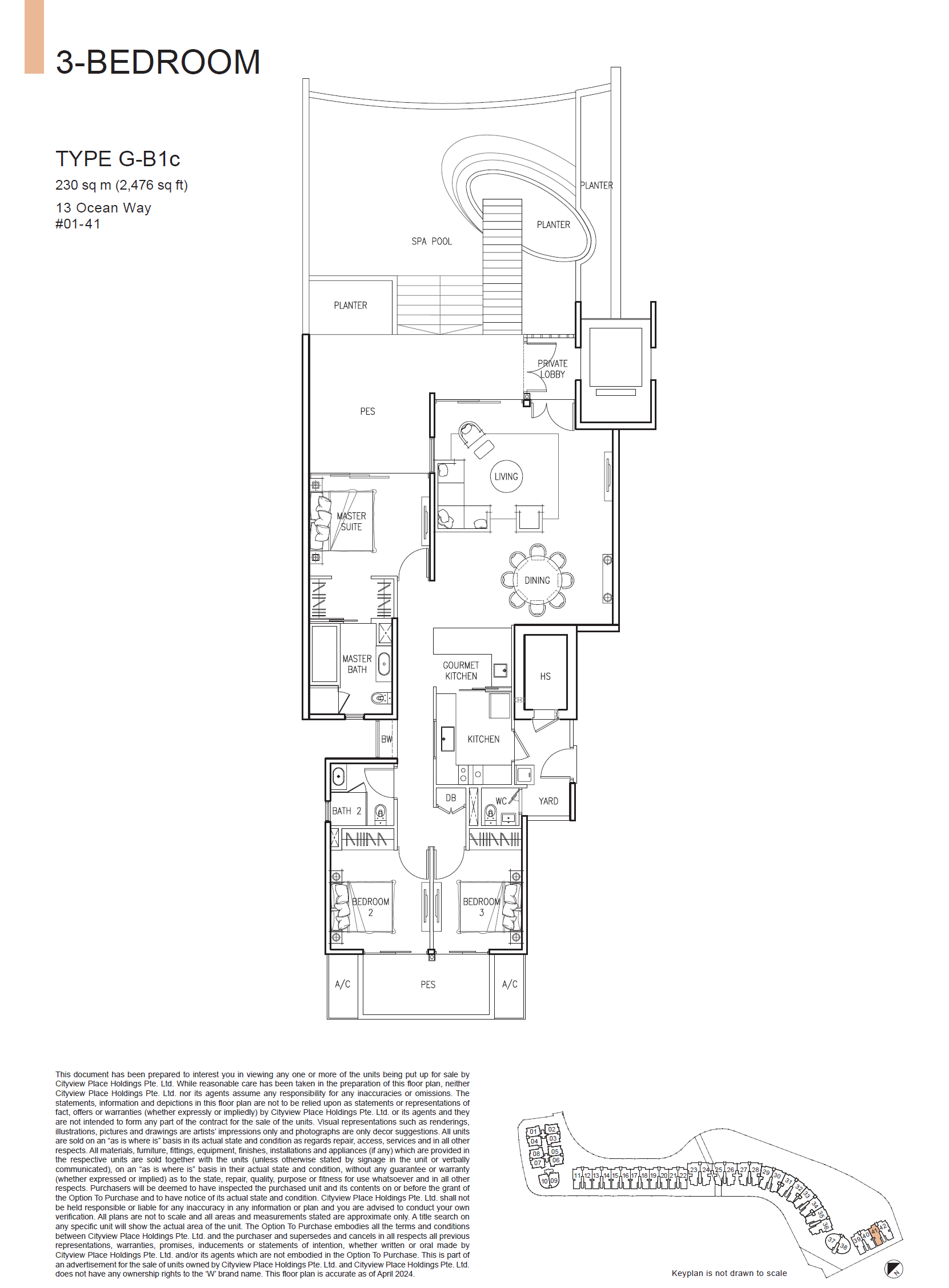 The Residences At W Singapore Sentosa Cove 1 Bedroom Floor Plan 7