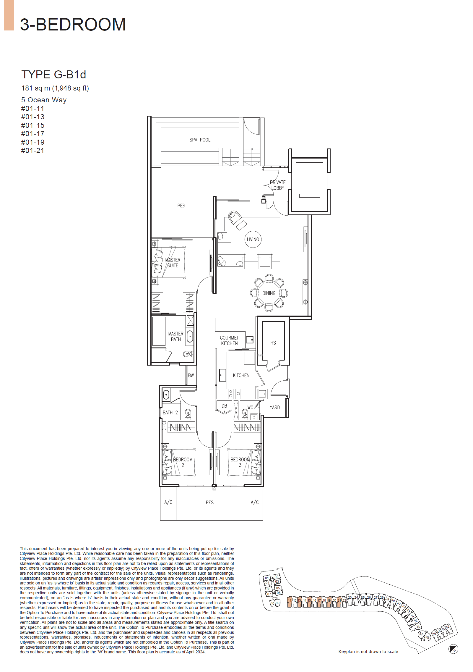 The Residences At W Singapore Sentosa Cove 1 Bedroom Floor Plan 8