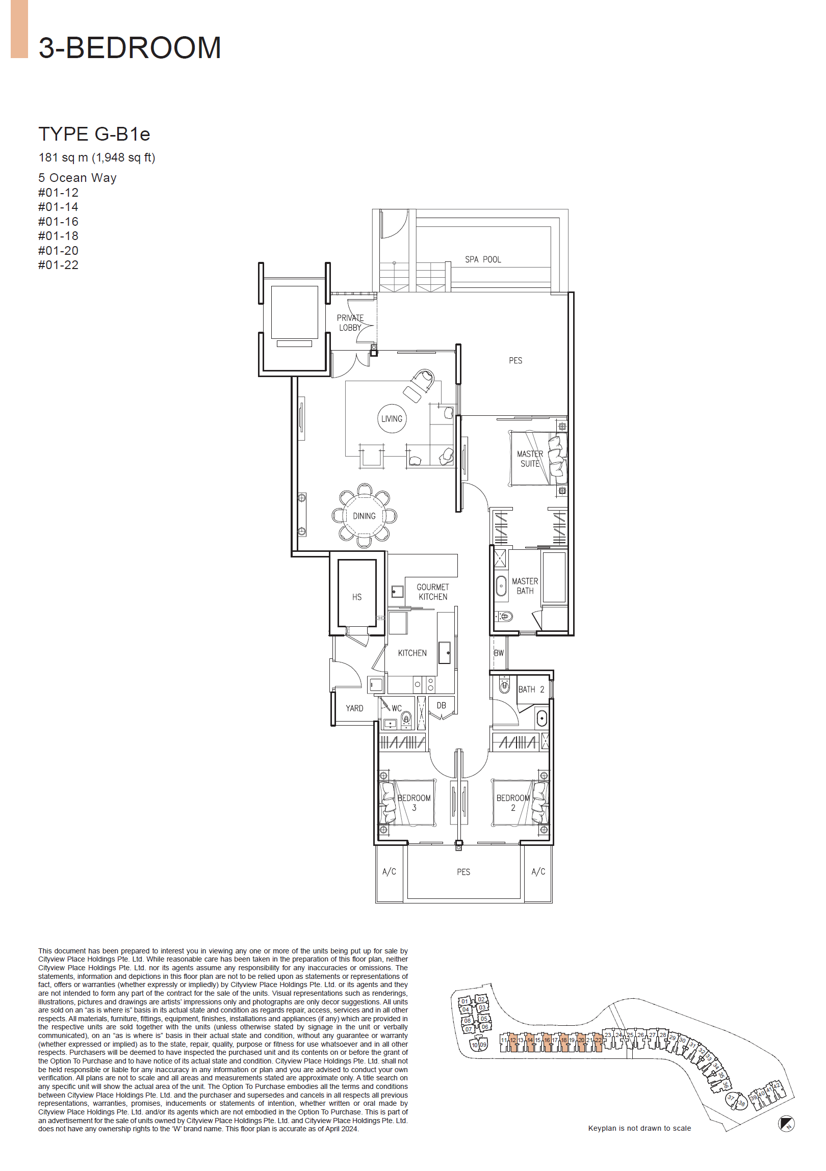 The Residences At W Singapore Sentosa Cove 1 Bedroom Floor Plan 9