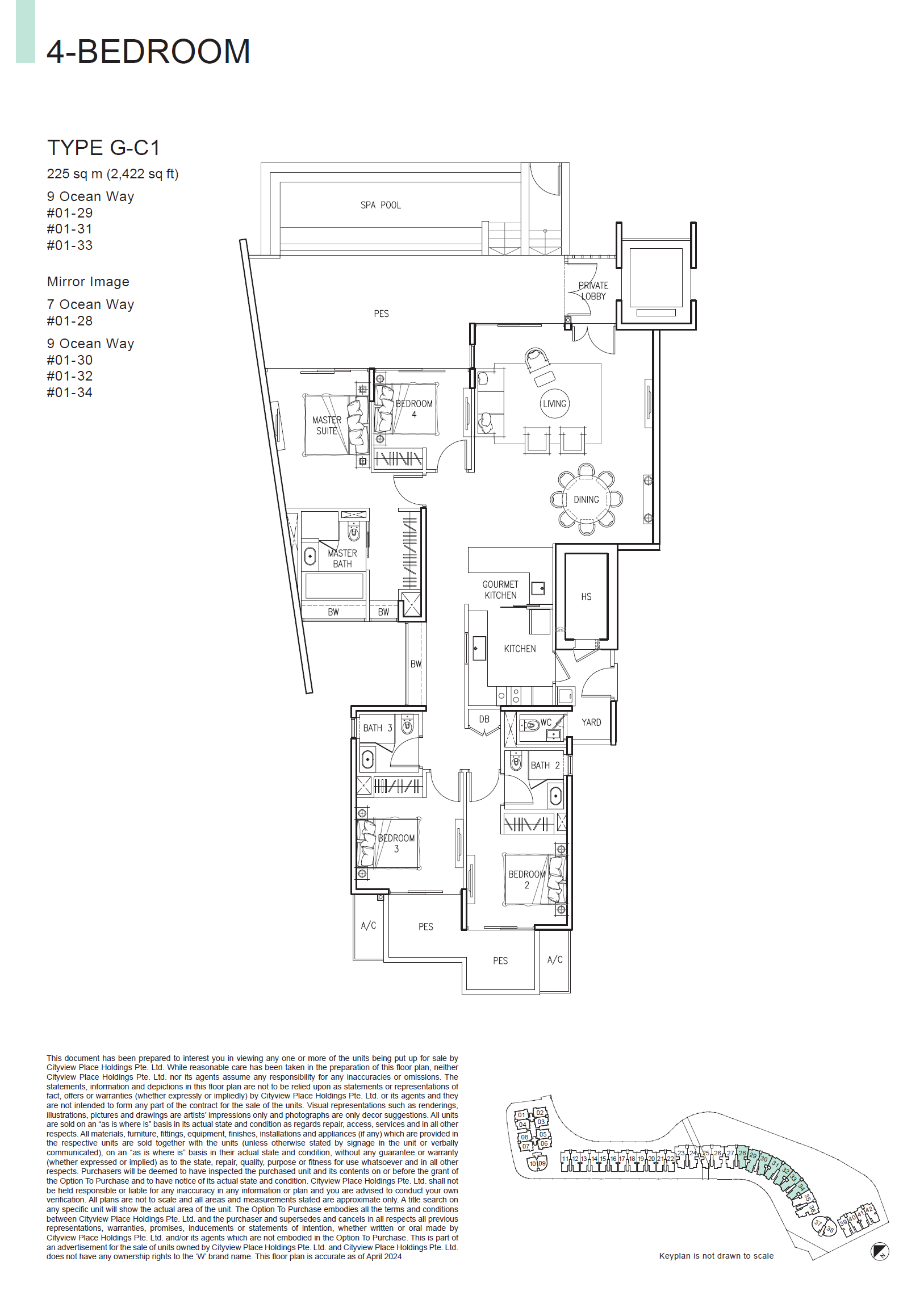 The Residences At W Singapore Sentosa Cove 1 Bedroom Floor Plan 10